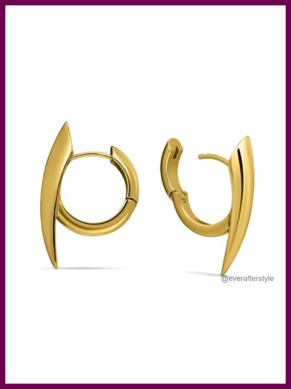 18G Brass Huggie Hoop Earrings 925 Silver Post Spike Dangle Piercing Jewelry